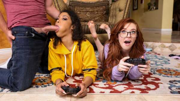 Porn video Gamer Girl Threesome Action. Jeni Angel, Madi Collins, Van Wylde 